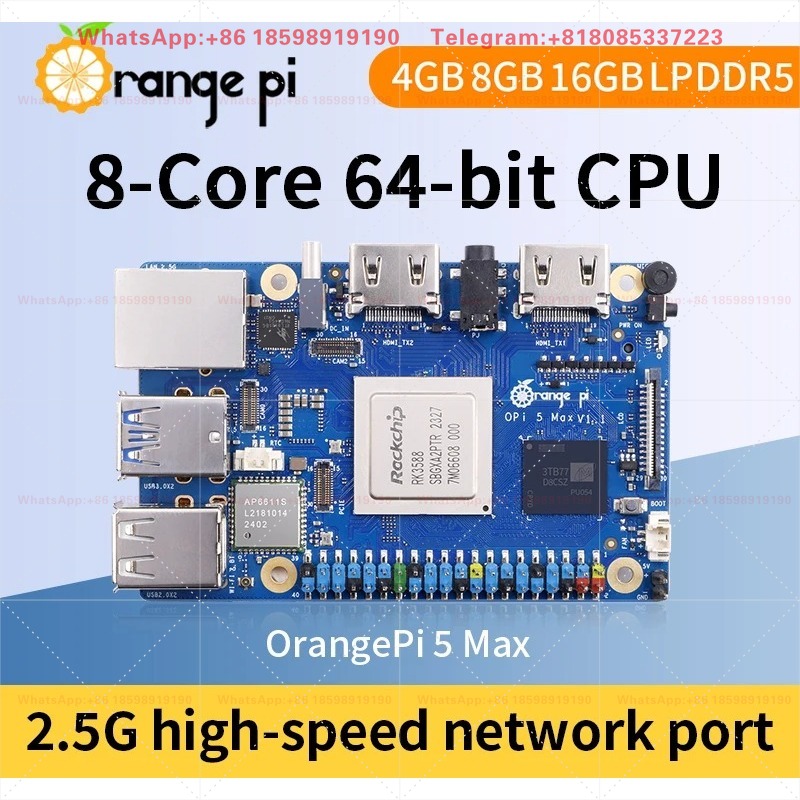 Orange Pi 5 Max คอมพิวเตอร์บอร - Orange Pi 5 Max Rk3588 บทวิจารณ์และราคา